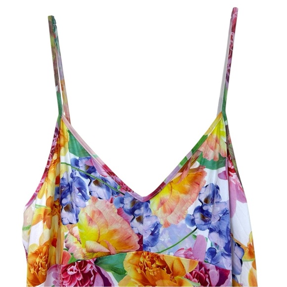 Johnny Was - NWT ‘Lisetta’ Lace Mini Dress in Ivory w/ Floral Slip - White Small - Picture 14 of 15